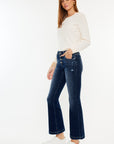 Kancan Mid Rise Button Fly Flare Jeans - Little Miss Vanilla