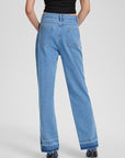 Slit Straight Leg Jeans with Pockets - Little Miss Vanilla