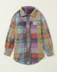 Multicolor Brushed Plaid Pocketed Oversize Shacket - Little Miss Vanilla