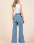 Mittoshop High Waist Wide Leg Jeans - Little Miss Vanilla