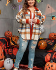 Plus Size Plaid Button Down Jacket - Little Miss Vanilla