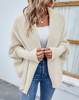 New Loose Knitted Sweater Solid Color Bat Sleeve Large Lapel Cardigan Autumn And Winter Fashion Jacket For Women Clothing - Little Miss Vanilla