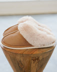 Camel Plush Suede Winter Home Slippers - Little Miss Vanilla