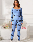 Scoop Neck Long Sleeve Active Jumpsuit - Little Miss Vanilla