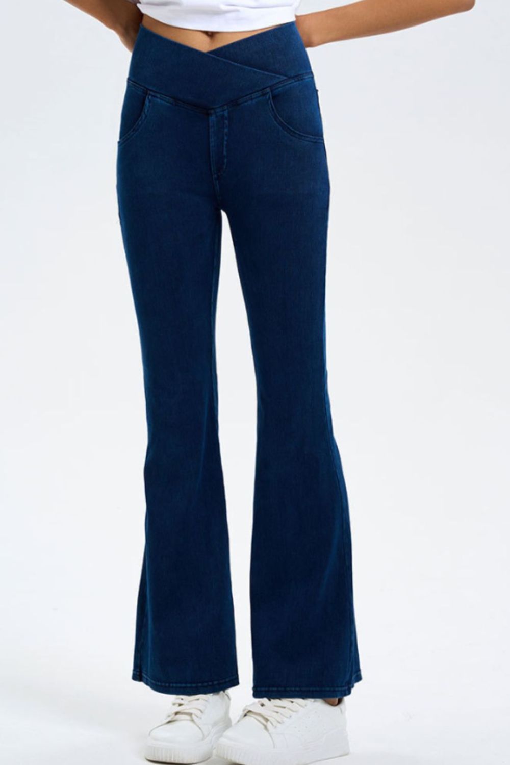 Basic Bae Pocketed Highly Stretchy Bootcut Jeans - Little Miss Vanilla