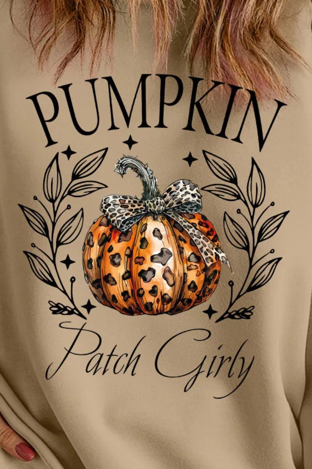 Plus Size Pumpkin Graphic Long Sleeve Sweatshirt - Little Miss Vanilla