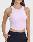 Millennia Round Neck Racerback Active Tank - Little Miss Vanilla