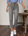 High Waist Jeans with Pockets - Little Miss Vanilla