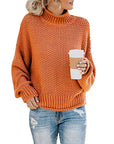 Cardigan Thick Thread Turtleneck Pullover