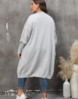 Plus Size Long Sleeve Pocketed Cardigan - Little Miss Vanilla