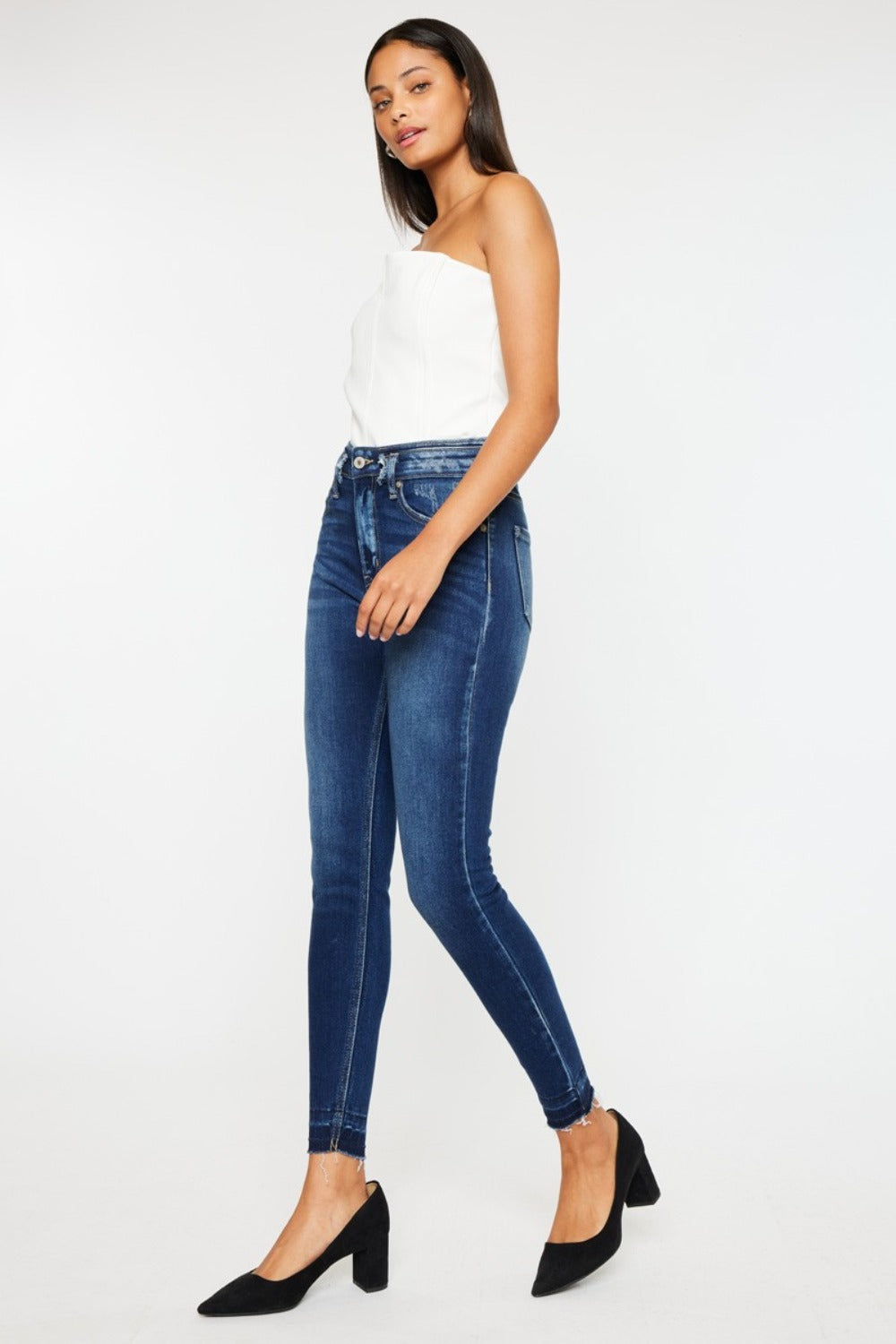 Kancan Full Size High Rise Ankle Skinny Jeans - Little Miss Vanilla