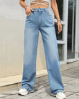 Mid Rise Wide Leg Jeans - Little Miss Vanilla