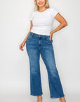 bytos Full Size Cat's Whiskers Mid Rise Ankle Jeans - Little Miss Vanilla