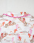 White Cowgirl Country Print Pajamas Set