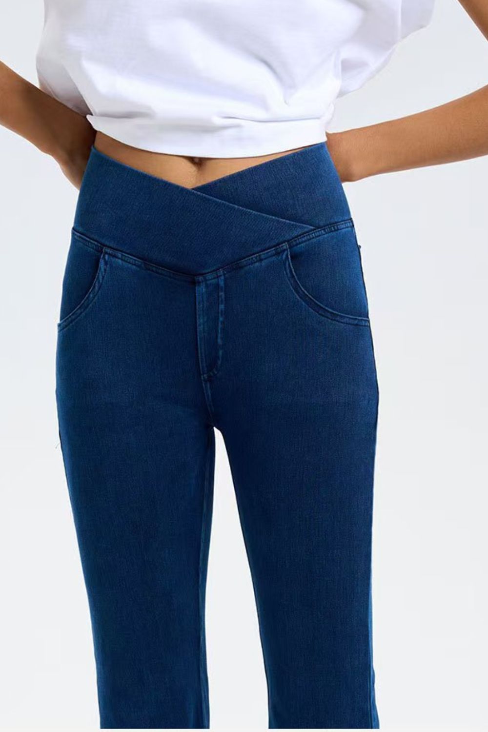 Basic Bae Pocketed Highly Stretchy Bootcut Jeans - Little Miss Vanilla