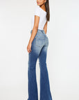 Kancan High Rise Wide Waistband Flare Jeans - Little Miss Vanilla