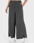 Millennia Slit Wide Leg Active Pants - Little Miss Vanilla