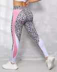 Contrast Color High Waist Tight Printed Leggings