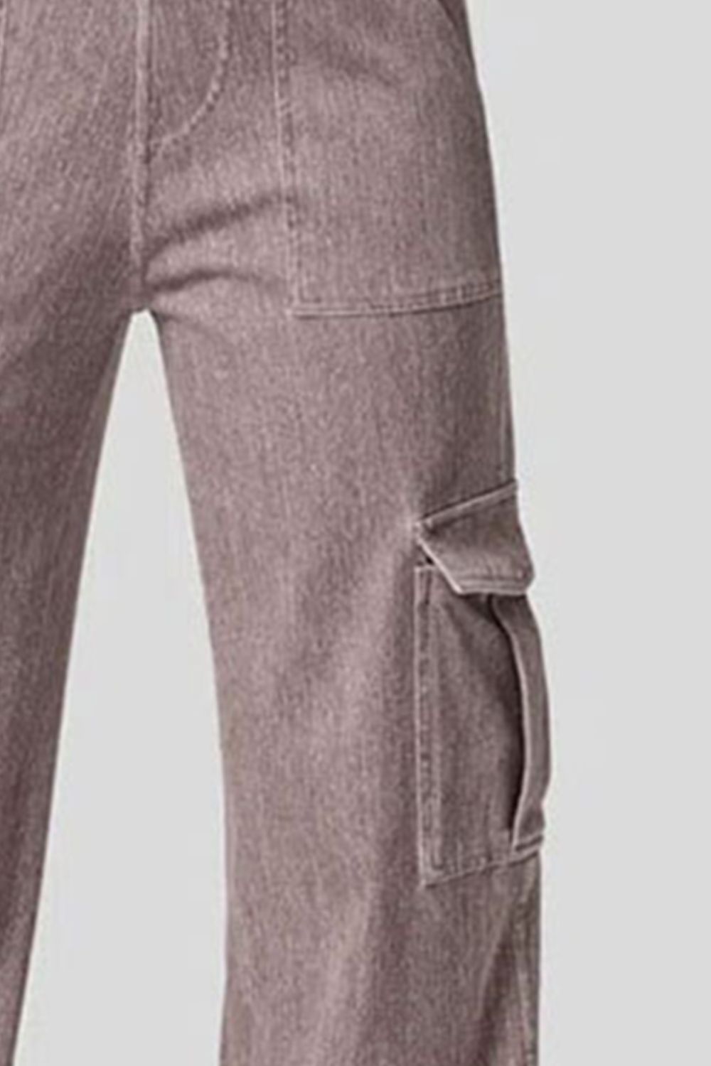 High Waist Straight Leg Cargo Jeans - Little Miss Vanilla