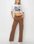 Risen Full Size High Rise Cargo Jeans - Little Miss Vanilla