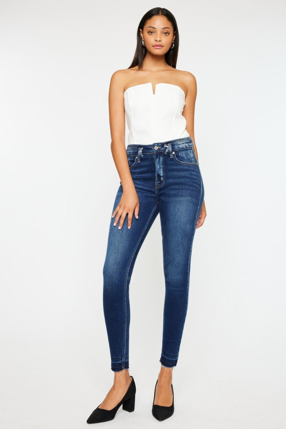 Kancan Full Size High Rise Ankle Skinny Jeans - Little Miss Vanilla