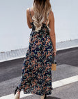 Printed Bohemian Maxi Dress V-neck - Little Miss Vanilla