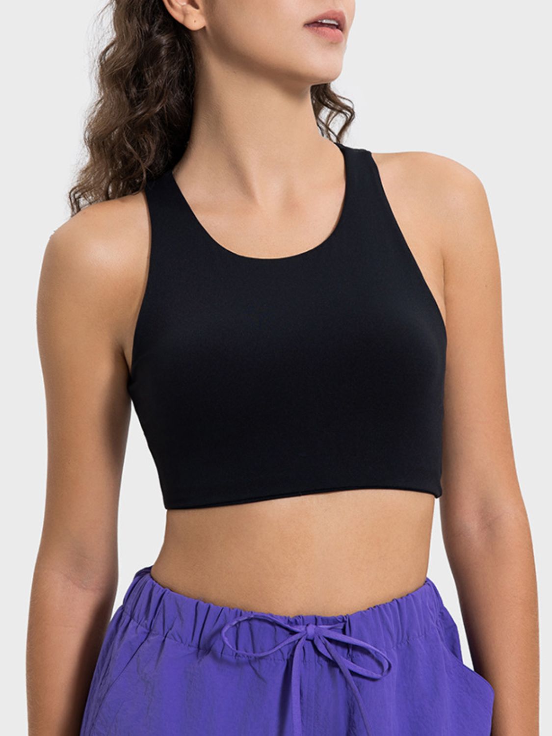 Millennia Cutout Round Neck Active Tank - Little Miss Vanilla