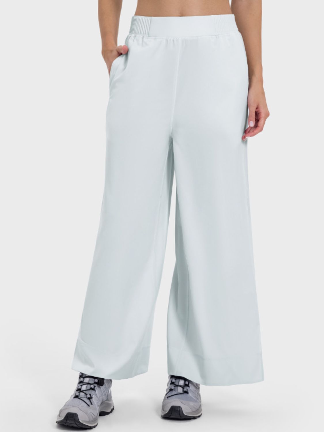 Millennia Slit Wide Leg Active Pants - Little Miss Vanilla