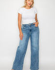 bytos Full Size High Rise Wide Leg Jeans with Pockets - Little Miss Vanilla