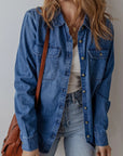 Button Up Long Sleeve Denim Jacket - Little Miss Vanilla