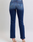 Judy Blue Full Size Washed Straight Leg Jeans with Pockets - Little Miss Vanilla