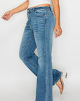 bytos Full Size Cat's Whiskers Mid Rise Bootcut Jeans - Little Miss Vanilla