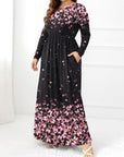 Plus Size Round Neck Maxi Dress with Pockets - Little Miss Vanilla