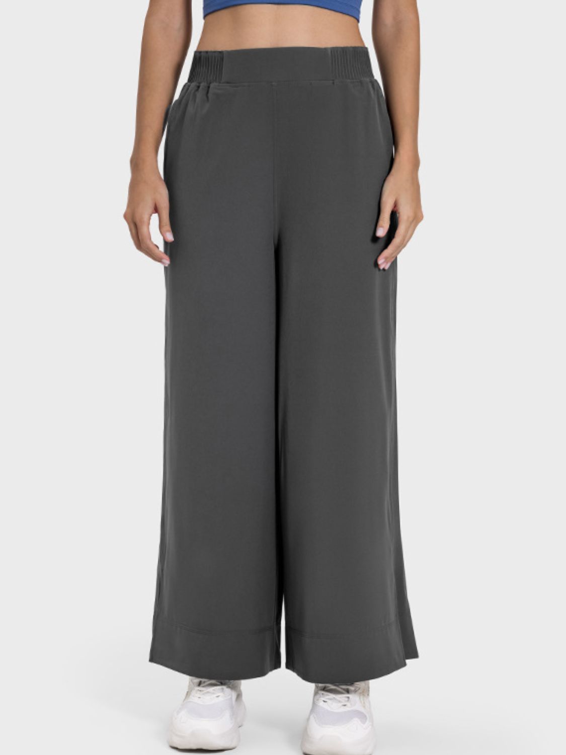 Millennia Slit Wide Leg Active Pants - Little Miss Vanilla