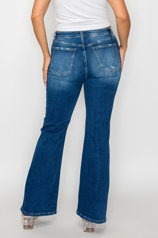 bytos Full Size High Rise Bootcut Jeans with Pockets - Little Miss Vanilla