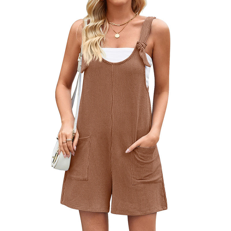 Versatile Pocket Straight Jumpsuit For Women - Little Miss Vanilla