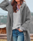 Women's Temperament Thickened Tweed Medium-length Trench Coat