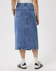 Slit Midi Denim Skirt with Pockets - Little Miss Vanilla