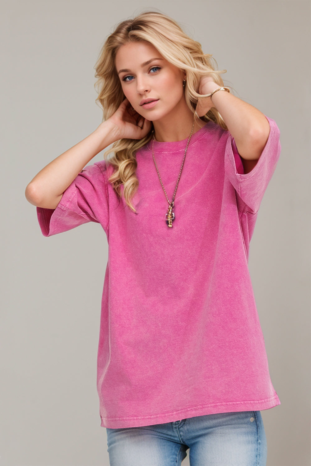 Basic Bae Round Neck Half Sleeve T-Shirt - Little Miss Vanilla