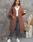 Plus Size Long Sleeve Pocketed Cardigan - Little Miss Vanilla