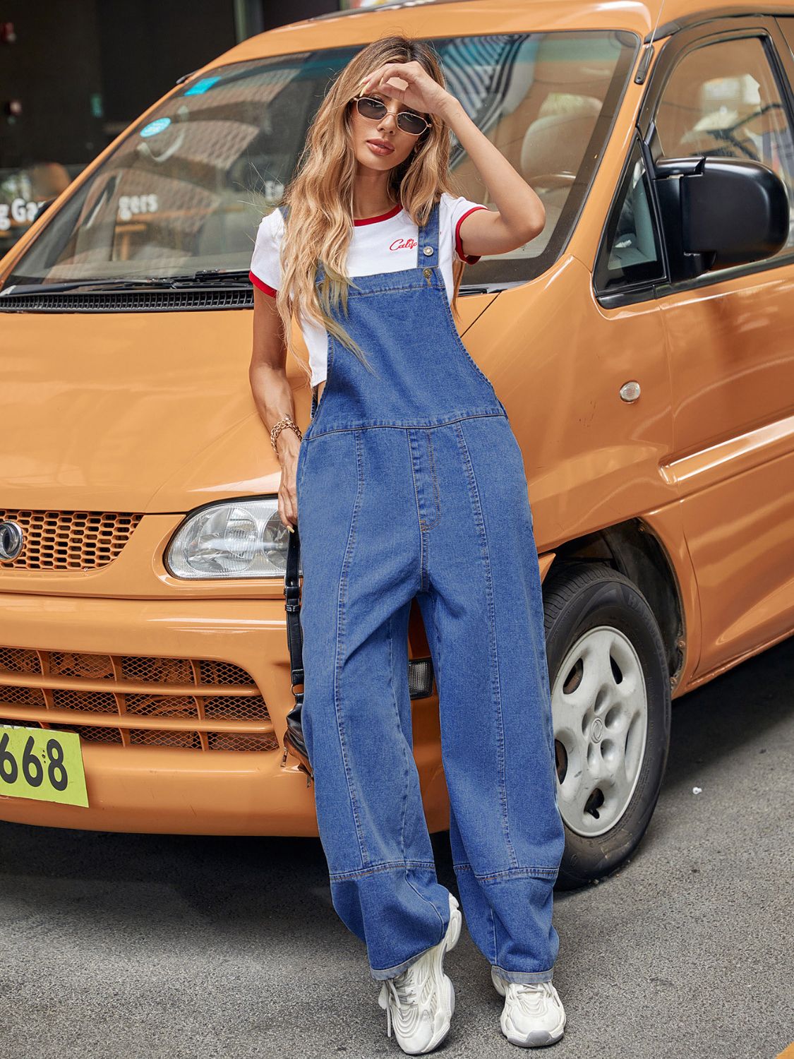 Wide Strap Wide Leg Denim Overalls - Little Miss Vanilla