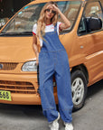 Wide Strap Wide Leg Denim Overalls - Little Miss Vanilla