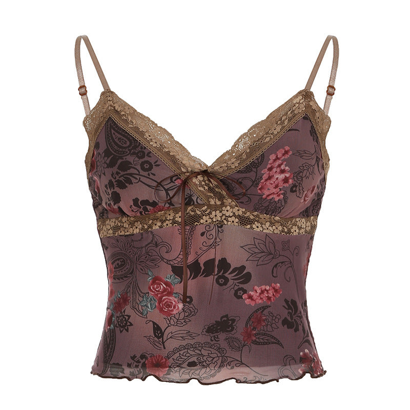 American Retro Flower Print Camisole - Little Miss Vanilla