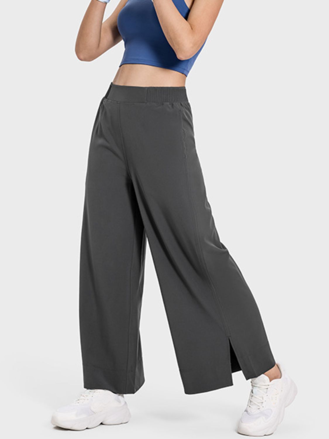 Millennia Slit Wide Leg Active Pants - Little Miss Vanilla