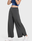 Millennia Slit Wide Leg Active Pants - Little Miss Vanilla