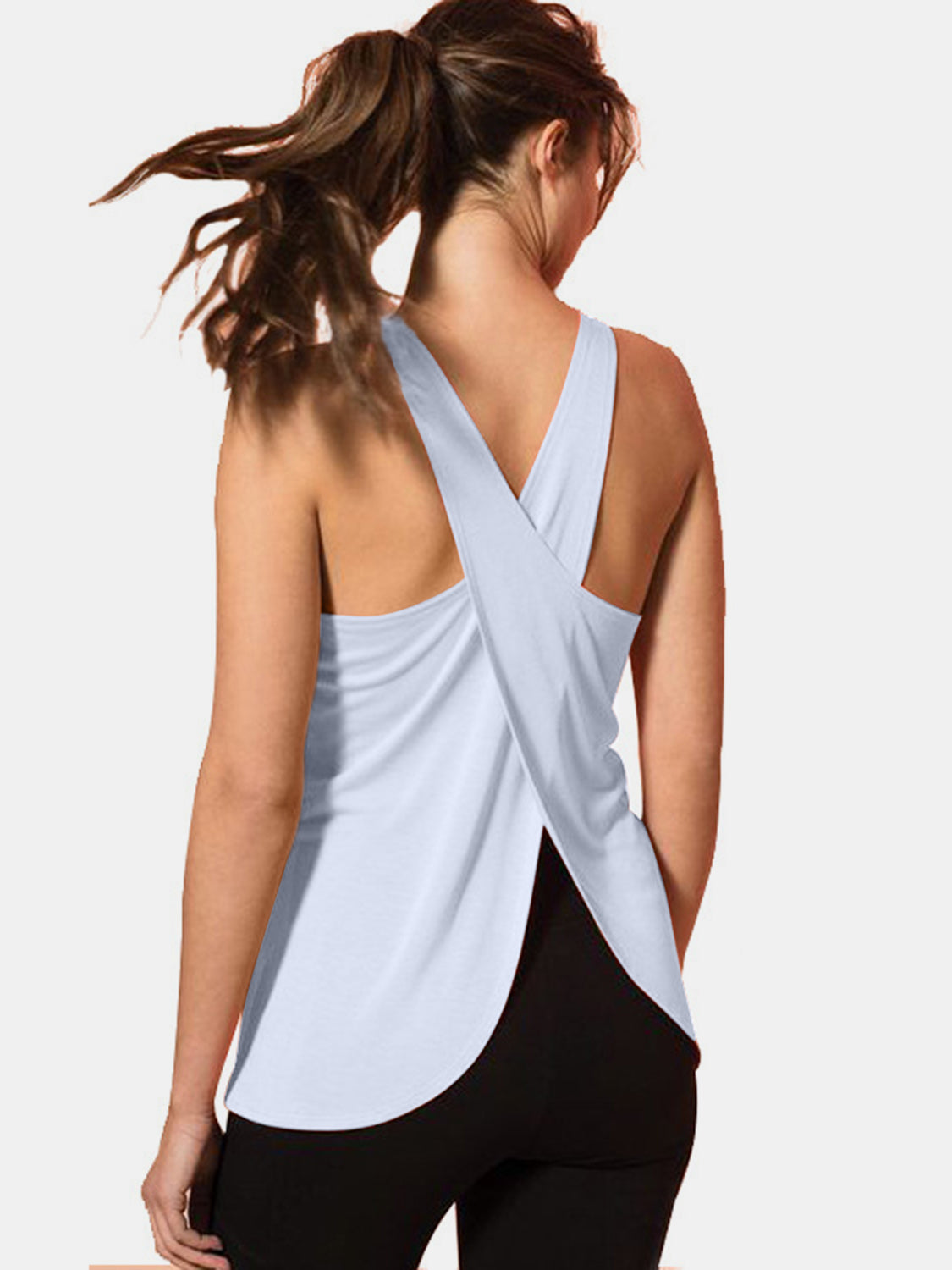 Crisscross Scoop Neck Active Tank - Little Miss Vanilla