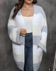 Plus Size Open Front Long Sleeve Cardigan - Little Miss Vanilla