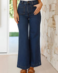 High Waist Bootcut Jeans with Pockets - Little Miss Vanilla