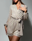 Sequined Long Sleeve Dress Women