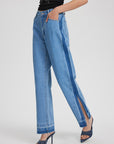 Slit Straight Leg Jeans with Pockets - Little Miss Vanilla